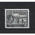 Turks&Caicos.SG194 1/4d Raking Salt (Black).Mou...