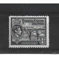 Turks&Caicos.SG194 1/4d Raking Salt (Black).Mou...