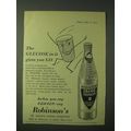 1955 Robinson's Orange Squash Ad - The glucose in it gives you go