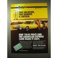 1984 Budget Rent a Car Ad - You Deserve a Lincoln