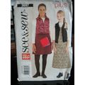 Butterick See & Sew #3697 Girl's Vest, Dress & ...