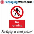 PR156 NO RUNNING SIGN BUILDING SITE SCHOOL HOSP...