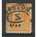 USA 1912 10c FRANKLIN YELLOW SG 517 FINE USED#