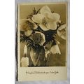 vintage German Greetings Card, Flowers, wavy edge