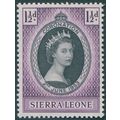 Sierra Leone 1953 1½d black & purple Coronation...