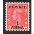 1948 KUWAIT Sg65 1d on 1a PALE SCARLET M/MINT (...