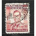 SOUTHERN RHODESIA 1937 1 d SCARLET SG41 FINE USED