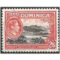 Dominica 1938 SG107 2/6d Black & Vermilion Moun...