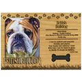 British Bulldog Engraved Wood Picture Frame Magnet