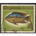 Guyana 1968 QE2 6ct Black Acara SG 452 ( J1312 )