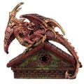 Dark Legends LED Red Dragon on Rooftop Figurine...