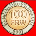 Ⰶ GREAT BRITAIN:RWANDA★100 FRANCS 2007! MULE DI...