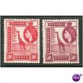 KUT stamps 1954 - SG 168/173 - Giraffe 10c - 50...