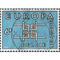 BELGIUM, Europa, CEPT grid, blue 1963, 6F, #3