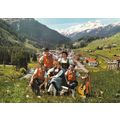 St Anton Musicians Austria Postcard used VGC