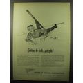 1950 American Viscose Corporation Ad - Outfitted for thrills and spills
