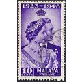 Malaya Pahang KGVI 1948 Royal Silver Wedding Us...