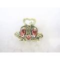 Small mini rose gold/copper tone metal hair cla...