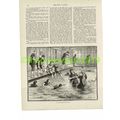Victorian Girls at Swimming Baths, Book Illustr...