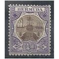 Bermuda 1908 SG34 1/4d Brown & Violet Mounted M...
