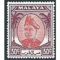 Selangor 1955 SG104 30c Scarlet & Purple Mounte...
