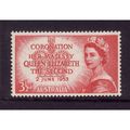 AUSTRALIA 1953 CORONATION SG264 3 1/2d SCARLET ...