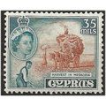 Cyprus 1955 SG181 35m Orange-Brwon & Deep Turqu...