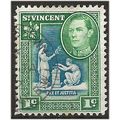 St Vincent 1949 SG164 1c Blue-Green Fine Used ....