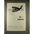 1930 United States Lines Ad - Command and Crew