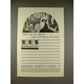 1930 United States Lines Ad - When You Go Abroad