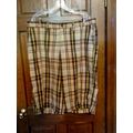 PJ Mark Brown & Yellow Plaid Wide Leg Shorts - ...