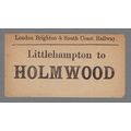 LONDON BRIGHTON & SOUTH COAST RAILWAY LUGGAGE L...
