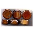 Wooden Jewelry Box Agate Inlay Lot of 3