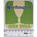 vintage Beer Mat - Worthington Green Shield