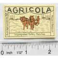 vintage Matchbox Label - Agricola