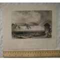 Vintage engraving - Rhine Falls, Schaffhausen