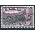 Ceylon 1935 SG372 10c Black & Purple Mounted Mi...