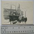 1974 notelet Herring Boats at Port Erin from En...