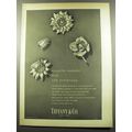 1959 Tiffany & Co. Jewelry Ad - Country Garden Pins for Christmas