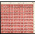 J78, Used Sheet of 100 $5 Postage Due Stamps RA...