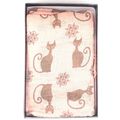 Womens Black Cat Scarf Thin Pink 192 cm x 72 cm...