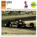 Collectors Club card. Classic Cars. Lotus 79