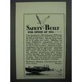 1930 Robinson Seagull Boat Ad - Safety Built Speed