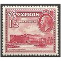 Cyprus 1934 SG137 1 1/2pi Carmine Mounted Mint ...