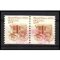 Used 2136 25c Bread Wagon Fine Pair PA0815