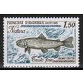 1983 Andorra - Fish (trout) 1.50fr - Sc# 306 Mi...