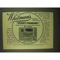1908 Whitman's Fussy Package Chocolates Ad
