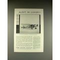 1930 Ford De Luxe Club Plane Ad - Aloft in Luxury