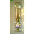NEW GORGEOUS BLOWN GLASS SHINY GOLD STAR 13" HI...