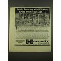 1962 Hornady Spire Point Bullets Ad - Deadly accuracy with Hornady Spire Point